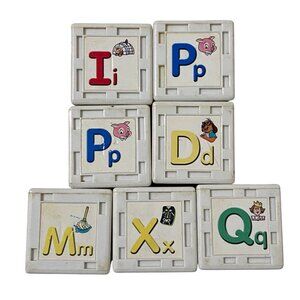 LeapFrog Leaps Phonics Railroad Alphabet Train Block Replacement Part‎ Lot of 7